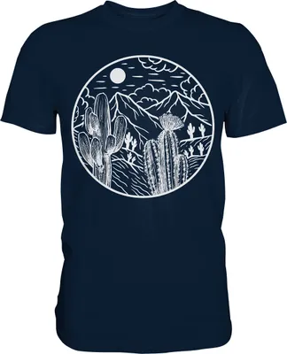 Produktbild von Kaktus Landschaft Sukkulenten Wüste T-Shirt – Navy / XXL