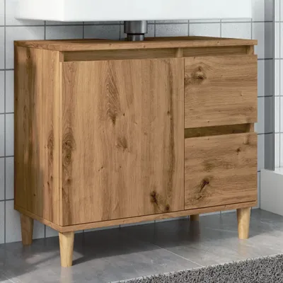 Produktbild von "2026 Promotion" Waschbeckenunterschrank - Badregal - Artisan-Eiche 65x33x60 cm Holzwerkstoff - Badezimmer CC31781