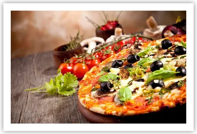Produktbild von Poster - Poster ohne Rahmen - Pizza Essen Italien Tradition - 91,5x61 cm - Wand Bild - Wanddeko - Wandbilder - Kunstposter - Wandposter - Bilder - Kunstdruck - Wandbild - P2XAA91x61-2791