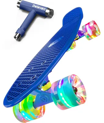 Produktbild von Mini-Skateboard – 56 cm – Komplettes Cruiser-Modell – Geeignet für Kinder und Anfänger – Mit LED-Rädern