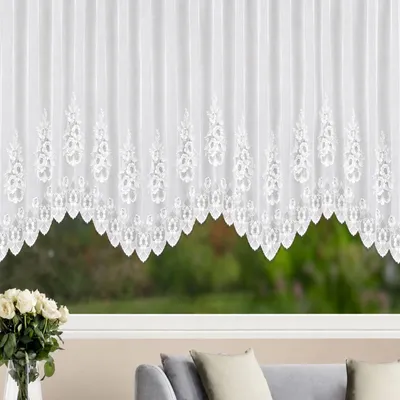 Produktbild von Fertigstore "Florentina" mit Kräuselband - Größe (HxB): 145x600cm Farbe: Weiß