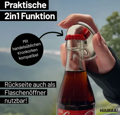 Produktbild von Huuraa Magnet Zittau verliebt 59mm Kühlschrankmagnet rund Flaschenöffner Geschenkidee