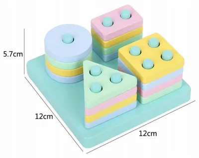 Produktbild von Holzbausteine Lernspielzeug für Kinder Farbenformen