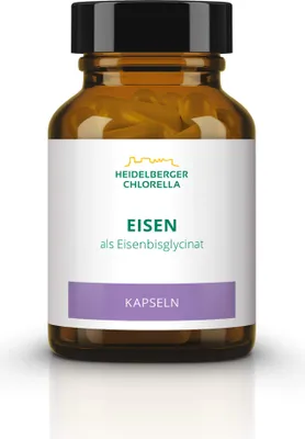 Produktbild von Heidelberger Chlorella Eisen als Eisenbisglycinat Kapseln, 90 St. Kapseln