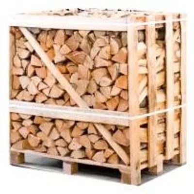 Produktbild von Halbe Palette kammergetrocknetes gespalten Esche Brennholz 25cm