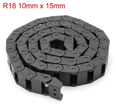 Produktbild von R18 10mm x 15mm schwarz Plastik Kabel Schleppkette Drahttr?ger 1M L?nge fš¹r CNC DE de