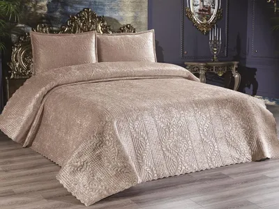 Produktbild von L'Essentiel Linge de Maison, Velica - Cappucino, Tagesdecke, Cappuccino, Samt, 150 x 130 x 200 cm