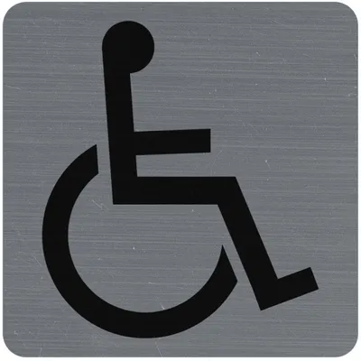 Immagine prodotto di Exacompta - Cartello adesivo "Accesso senza barriere architettoniche" 7,5 x 7,5 cm