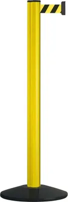 Produktbild von Gurtpfosten einfach D83xH1000mm Pfosten gelb Gurt gelb/schwarz