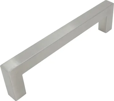 Immagine prodotto di Maniglia classica per mobili in acciaio inox 128 mm, argento spazzolato, opaco - Maniglia per cassetti elegante e funzionale per cucina, bagno e ufficio