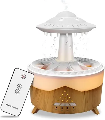 Regentropfen Diffuser 300ml Mit Fernbedienung - 7 Farben Luftbefeuchter Aromatherapie