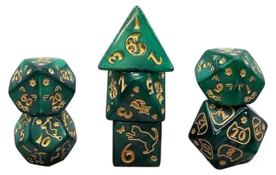 Produktbild von Würfelset Mehrfarbig: Cat ( Grün/Gold) (7)