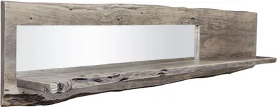 Image de MASSIVMOEBEL24 | Étagère murale 191x22 Acacia laqué Gris taupe PURE ACACIA #412