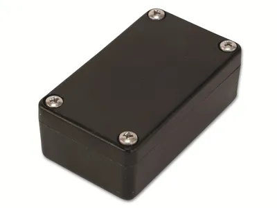 Produktbild von HAMMOND Universal-Gehäuse,1551WHBK, Polycarbonate, schwarz, IP68, 60x35x22 mm