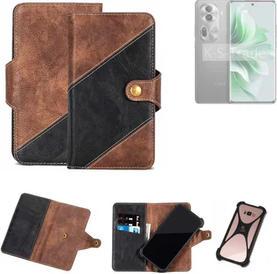 Produktbild von K-S-Trade Handyhülle Schutzhülle Bookstyle Case kompatibel mit Oppo Reno11 Klapphülle Cover Hülle Schutztasche 1x