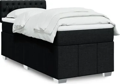 Produktbild von Boxspringbett mit Matratze Schwarz 100x200 cm Stoff 3289288