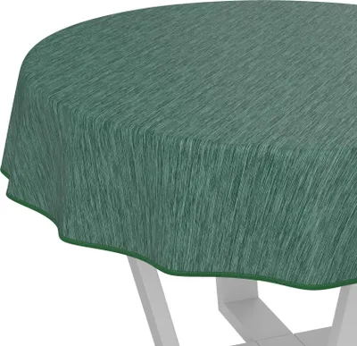Produktbild von Tischdecke Wachstuch Einfarbig Grün Robust Wasserabweisend Rund 120 cm