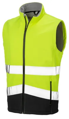 Image de Safegard - Gilet haute visibilité pour hommes FK1530 (S) (jaune fluo/noir)