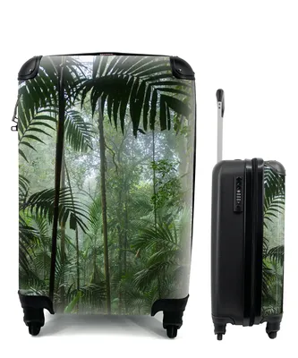 Produktbild von MuchoWow® Koffer Handgepäck Trolley Rollkoffer Kleine Reisekoffer mit 4 Rollen - Regenwald - Tropisch - Dschungel - Bäume - Pflanzen - Cabin Size < 55x40x23 cm & 55x40x20 cm - Fotokoffer - Kabinenkoffer - Boardgepäck - Reise-Box - Reisekoffer - Reisegepäck - Koffer mit Bild - Trolley für Kinder