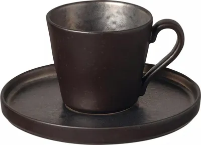 Productafbeelding van COSTA NOVA Lagoa: Koffiekop met onderbord, metaal, diameter: 162 mm