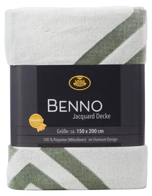 Immagine prodotto di GÖZZE Coperta BENNO salvia BL 150x200 cm verde Coperta da salotto Coperta morbida