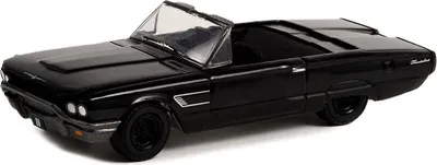 Produktbild von FORD Thunderbird Cabrio 1965 schwarz aus der Serie BLACK BANDIT unter Blister., GREEN28110-B, Maßstab1/64, GREENLIGHT