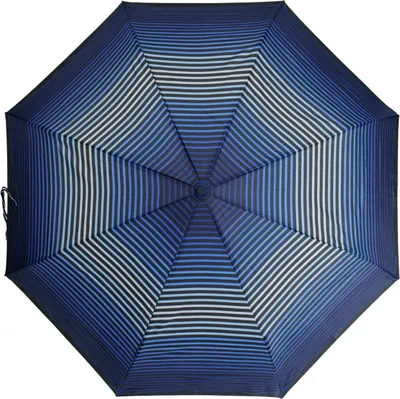 Imagen del producto de Paraguas telescópico, impermeable, con funda protectora, de 100 cm, a rayas, color azul