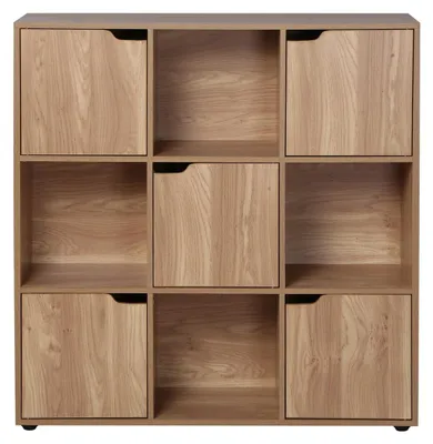 Image de CALICOSY - Meuble 9 cases avec 5 portesReproduction bois L89cm - MODU