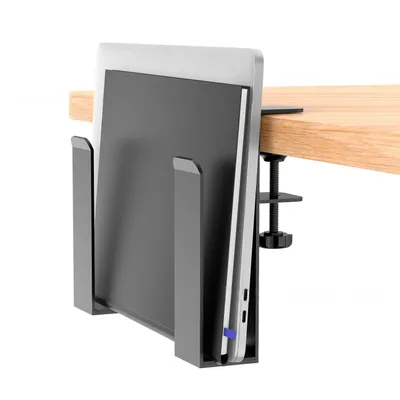 Produktbild von Klemmbare Laptop Halterung Ohne Bohren, Aluminium, Verstellbar, Mehrzweck Schreibtisch Organizer