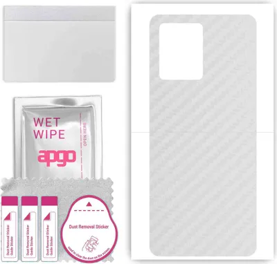 Produktbild von apgo Rückseite Schutzfolie, Skin, kompatibel mit Redmi Note 12 4G, Hinten Displayschutzfolie aus Vinylfolie, kratzfest, einfache Montage - Transparenter Kohlenstoff