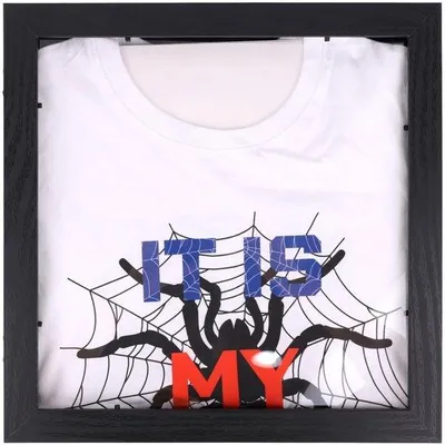 Produktbild von Medaille-Display Kunstbord Wandmontage T-Shirt-Frame Schwarz 33x33 cm