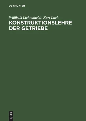 Produktbild von Konstruktionslehre der Getriebe