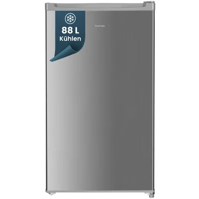 Produktbild von homeX Kühlschrank ohne Gefrierfach, Vollraumkühlschrank klein - 88L Nutzinhalt, Tischkühlschrank freistehend, silber