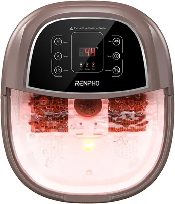 Produktbild von RENPHO Fussbad mit Massagefunktion, 6 Motorisierte Shiatsu-Massagerollen, Fußbad Spa mit Leistungsstarken Sprudeldüsen und Infrarotheizung