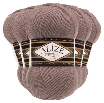 Strickgarn ALIZE SUPERLANA KLASIK 142 graulila