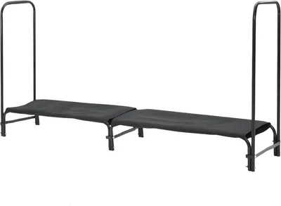 Produktbild von Brennholzregal 245 cm mit Abdeckung – Metall Holzlager Outdoor 122x122x35 cm – Wetterfeste Kaminholzaufbewahrung mit 600D Oxford Schutzplane