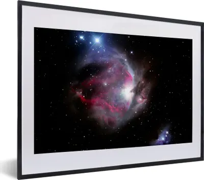 Produktbild von MuchoWow® MuchoWow® Gerahmtes Poster Orionnebel 40x30 cm - Poster mit zchwarzem Bilderrahmen - Bilderrahmen - Poster im Rahmen