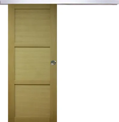 Immagine prodotto di Porta scorrevole in legno Ayous 3 pannelli H204 x L93 cm, binario in alluminio, gusci GD MENUISERIES