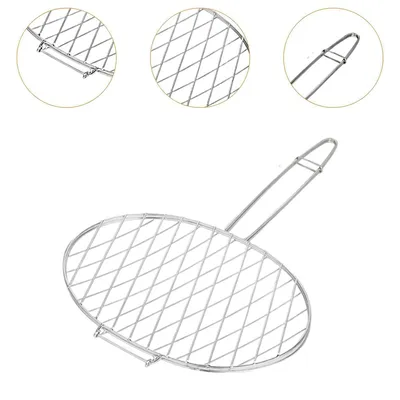 Produktbild von Grillkorb aus Edelstahl 35×28,5 cm, Gemüse- und Fischgrillkorb für Grill, Camping, Parkpicknick & BBQ