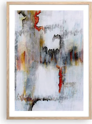 Produktbild von Gerahmtes Poster - Rahmen in heller Eiche - Abstraktion modern - 50x70 cm - Wand Bild - Wanddeko - Wandbilder - Wandposter - Bilderrahmen - Bilder - Kunstdruck - Wandbild - P2NPA50x70-3676