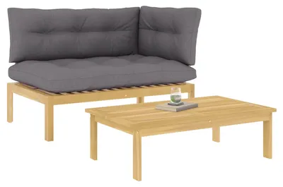 Immagine prodotto di 2 Pezzo Legno di acacia Marrone Chiaro