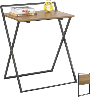 Obrázek produktu pro SoBuy Skládací stůl s malými rozměry, počítačový stůl studijní stůl přenosný domácí kancelář, obývací pokoj, ložnice, bez pondělí