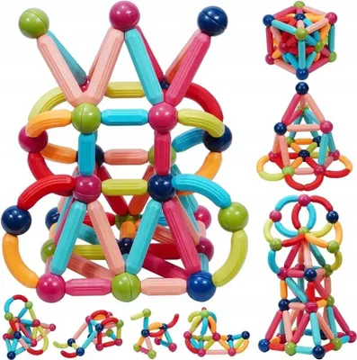 Produktbild von Magnetblöcke Bausteine Puzzle Geschenkset 64 Teile