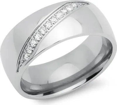 Produktbild von Unique Ring Edelstahl 8mm Zirkonia R9191cz