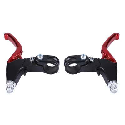 Produktbild von 1 Paar Fahrradbremshebel aus Aluminiumlegierung, für Mountainbikes und Cityräder, rot, bis 22mm Lenkerdurchmesser