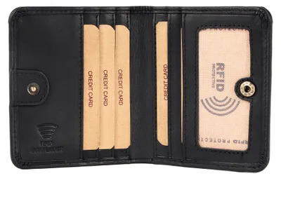 Produktbild von Benthill Kleine Geldbörse Echt Leder | Damen & Herren Geldbeutel RFID Schutz | Minibörse Mini Portemonnaie