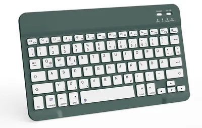 Obrázok produktu pre Prenosná bezdrôtová Bluetooth klávesnica, nemecké rozloženie QWERTZ, tmavozelená