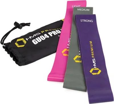Produktbild von HMS PREMIUM GU04 PRO SET Fitnessbänder 3er Set Widerstandsbänder Minibands Loop Gummi Krafttraining Rehabilitation Gymnastikband Muskeltraining