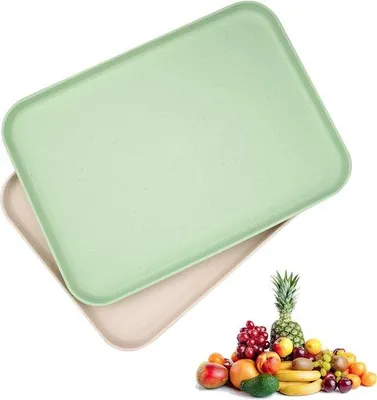 Image de Petit plateau en plastique 30 x 22 cm, coloré, réutilisable