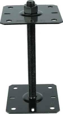 Image de Support de poteau ajustable Noir M20 pour poteau de 10 x 10 à 12 x 12 cm - Par pièce